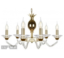 Подвесная люстра iLamp Flo YT2049-8 GD+Cear