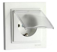 Розетка с заземлением с крышкой Mono Electric Despina 102-252521-118