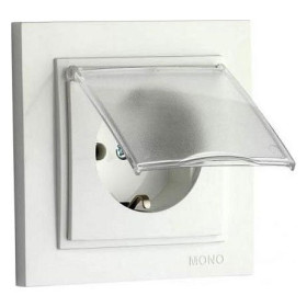 Розетка с заземлением с крышкой Mono Electric Despina 102-252521-118