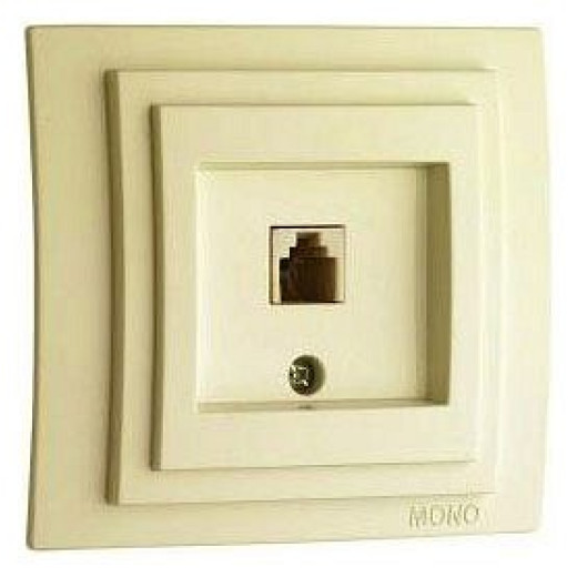 Розетка телефонная RJ-11 Mono Electric Larissa 103-171705-124