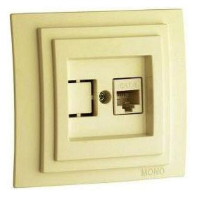 Розетка Ethernet RJ-45 Mono Electric Larissa 103-171705-125