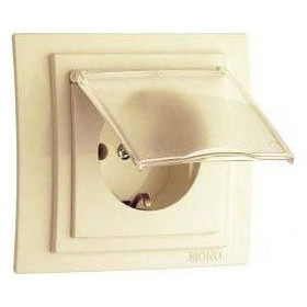 Розетка с заземлением с крышкой Mono Electric Larissa 103-171721-118