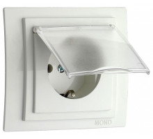 Розетка с заземлением с крышкой Mono Electric Larissa 103-191921-118