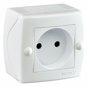 Розетка без заземления Mono Electric Octans IP20 104-010106-116