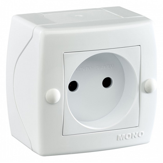 Розетка без заземления Mono Electric Octans IP20 104-010106-116