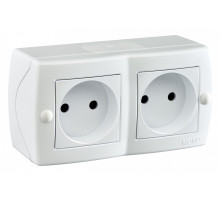 Блок с розетками без заземления Mono Electric Octans IP20 104-010106-121