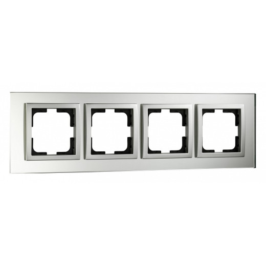 Рамка на 4 поста Mono Electric Style Glass 107-700000-163