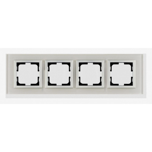 Рамка на 4 поста Mono Electric Style Glass 107-710000-163
