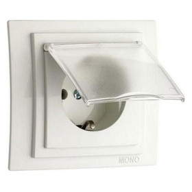 Розетка с заземлением с крышкой, без рамки Mono Electric Despina / Larissa 500-000121-118