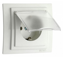 Розетка с заземлением с крышкой, без рамки Mono Electric Despina / Larissa 500-001921-118