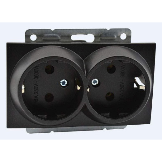 Розетка двойная с заземлением, без рамки Mono Electric Despina / Larissa 500-002004-120