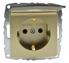 Розетка с заземлением с крышкой, без рамки Mono Electric Despina / Larissa 500-002221-118