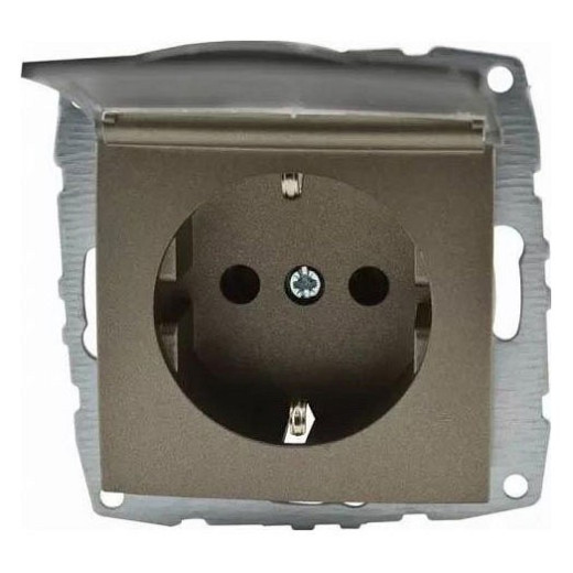 Розетка с заземлением с крышкой, без рамки Mono Electric Despina / Larissa 500-002321-118