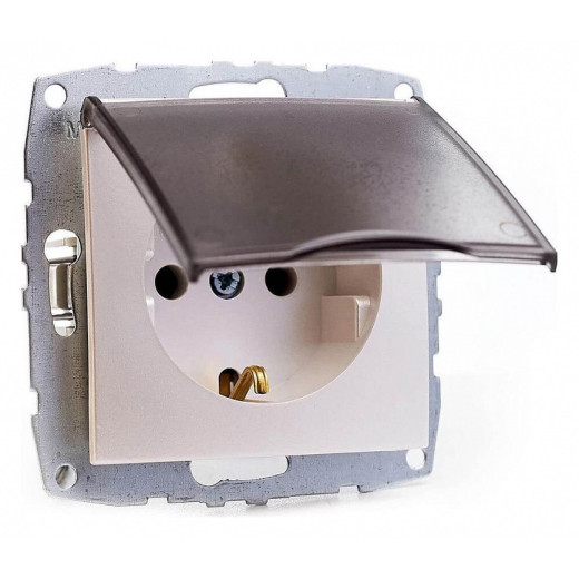 Розетка с заземлением с крышкой, без рамки Mono Electric Despina / Larissa 500-002521-118