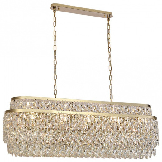 Подвесная люстра Newport TIFFANY 8530/120 C oval gold polished