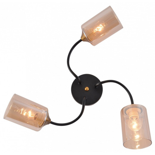 Потолочная люстра 01608-0.3-03 BK+BRASS