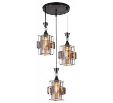 Подвесной светильник 03128-0.9-03 BK+PATINA GOLD