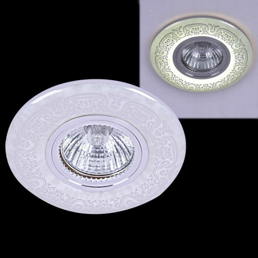 Встраиваемый светильник 09502-9.0-001MN MR16+LED3W WH/CR