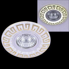 Встраиваемый светильник 09504-9.0-001MN MR16+LED3W WH/GD