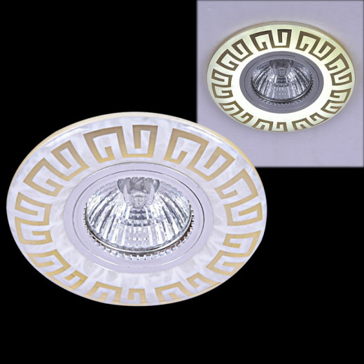 Встраиваемый светильник 09504-9.0-001MN MR16+LED3W WH/GD