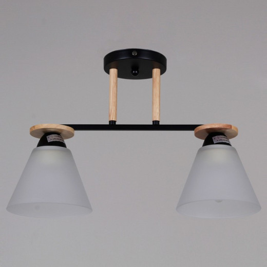 Светильник на штанге 11630-0.3-02 BK+WOOD