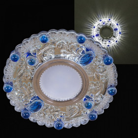 Встраиваемый светильник 14339-9.0-001LD MR16+LED3W WT+BL