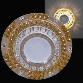 Встраиваемый светильник 22092-9.0-001PL MR16+LED3W CL+GD