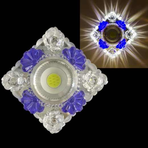 Встраиваемый светильник  42249-9.0-001PL MR16+LED3W CL/BL