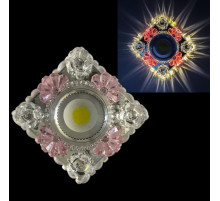 Встраиваемый светильник  42249-9.0-001PL MR16+LED3W CL/PK