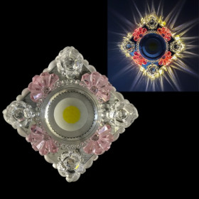 Встраиваемый светильник  42249-9.0-001PL MR16+LED3W CL/PK