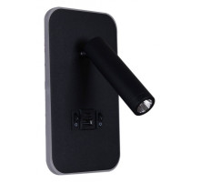 Бра 86204-9.2-001KT LED12W+USB BK