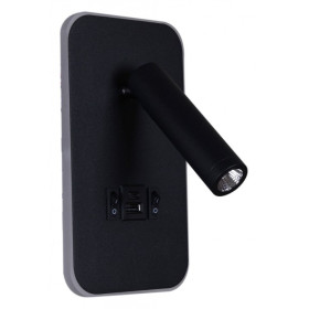 Бра 86204-9.2-001KT LED12W+USB BK