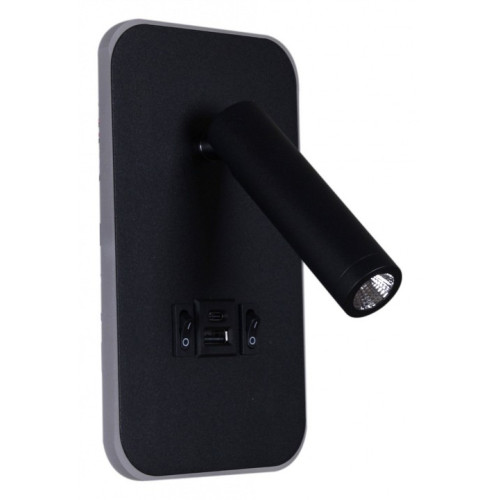 Бра 86204-9.2-001KT LED12W+USB BK