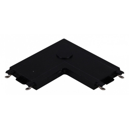 Соединитель угловой L-образный для треков накладных RL 06102 corner connector BK