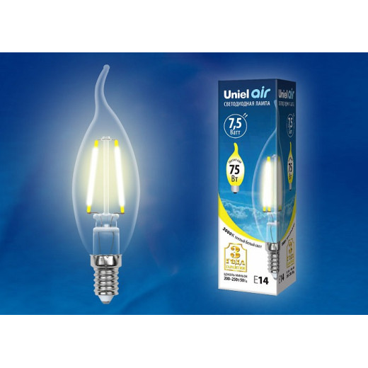 Лампа светодиодная Uniel Air E14 7.5Вт 3000K UL-00003248