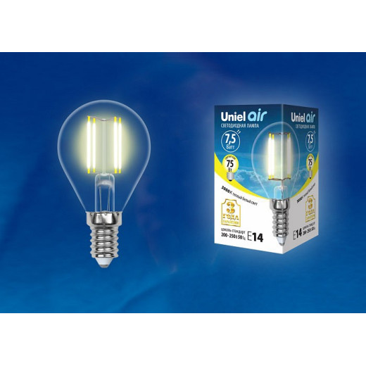 Лампа светодиодная Uniel Air E14 7.5Вт 3000K UL-00003250