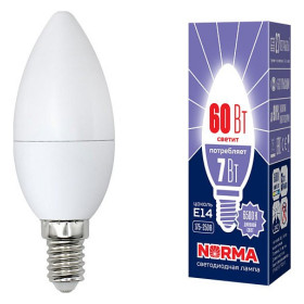 Лампа светодиодная Volpe  E14 7Вт 6500K UL-00003794