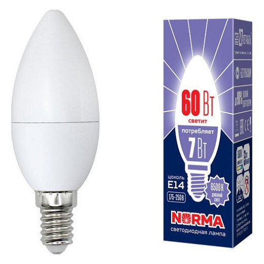 Лампа светодиодная Volpe  E14 7Вт 6500K UL-00003794