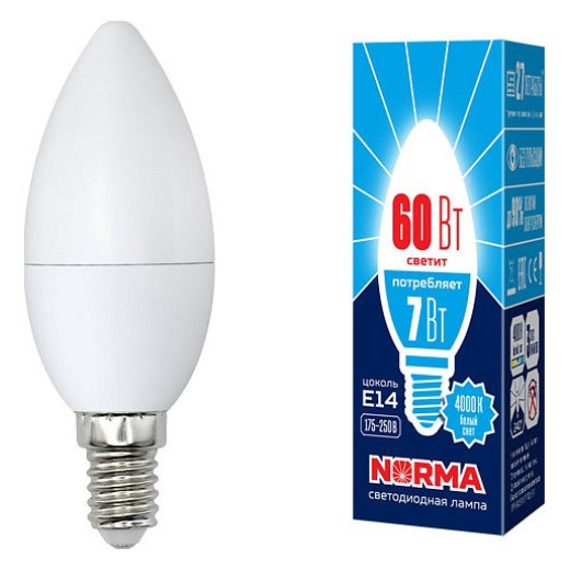 Лампа светодиодная Volpe  E14 7Вт 4000K UL-00003795