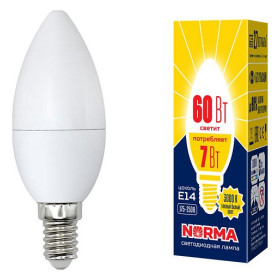 Лампа светодиодная Volpe  E14 7Вт 3000K UL-00003796