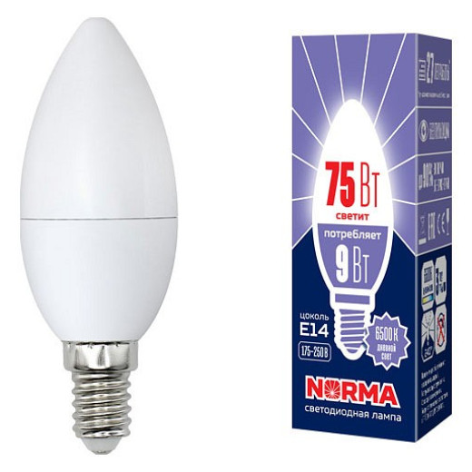 Лампа светодиодная Volpe  E14 9Вт 6500K UL-00003802