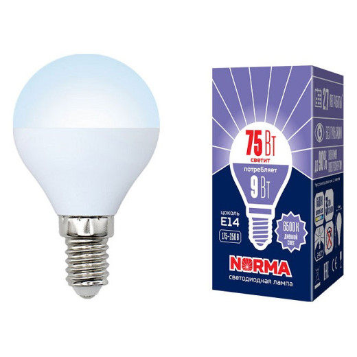 Лампа светодиодная Volpe  E14 9Вт 6500K UL-00003824