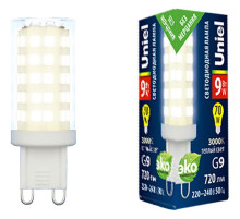 Лампа светодиодная Uniel  G9 9Вт 3000K UL-00006488