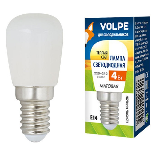 Лампа светодиодная Volpe  E14 4Вт 3000K UL-00006501