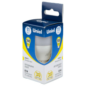 Лампа светодиодная Uniel  E14 11Вт 3000K UL-00006843