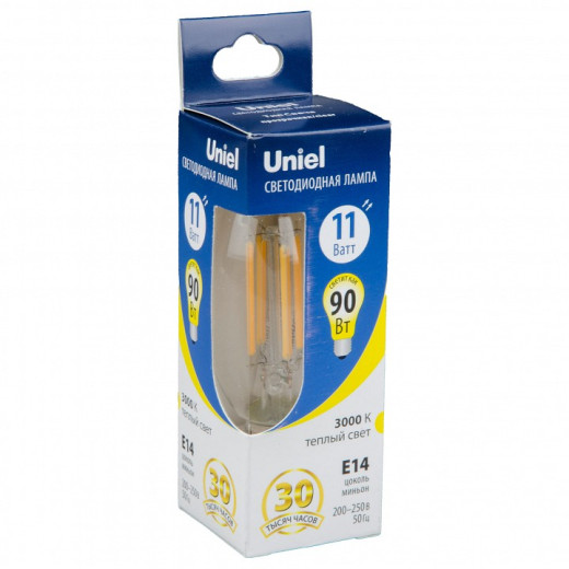 Лампа светодиодная Uniel  E14 11Вт 3000K UL-00006847