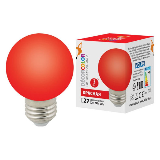 Лампа светодиодная Volpe  E27 3Вт K UL-00006959