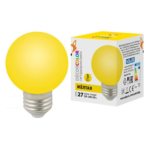 Лампа светодиодная Volpe  E27 3Вт K UL-00006961