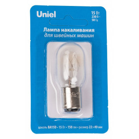 Лампа накаливания Uniel IL-F22 BA15d 15Вт K UL-00010984