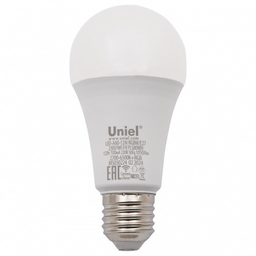 Лампа светодиодная с управлением через Wi-Fi Uniel  E27 12Вт 2700 - 6500K UL-00011654